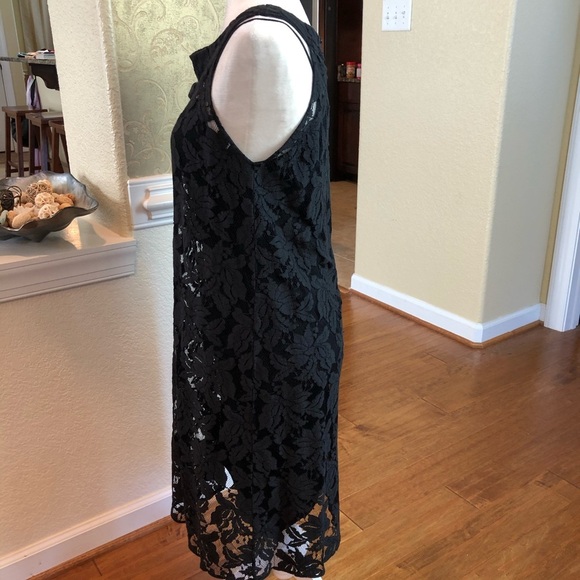 D. Exterior Italian Made Lace Mini Shift Dress S - Picture 6 of 10